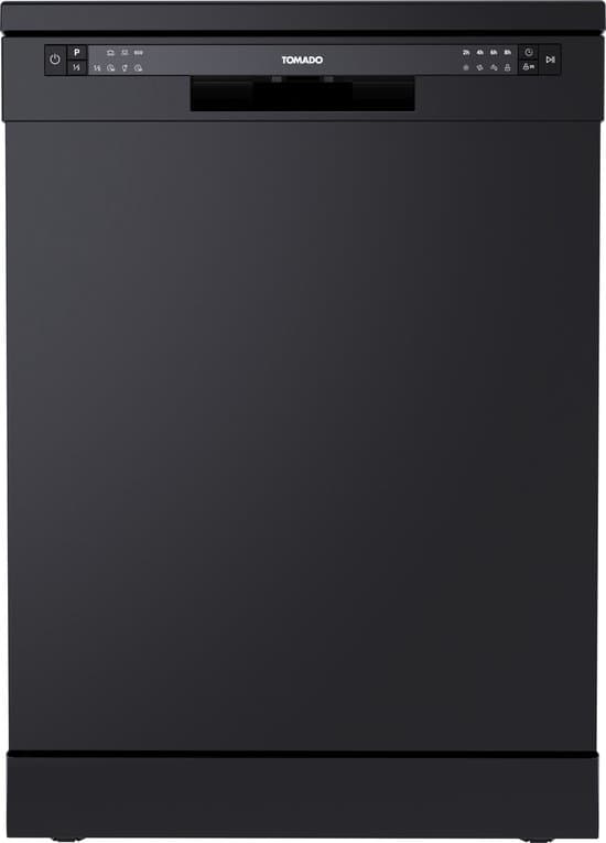 Tomado TDW6001B - Vrijstaande vaatwasser - 12 couverts - Energielabel D - 47 dB - Bestekmandje - Zwart