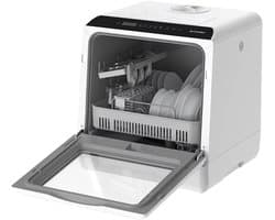DPLUNIQ Vaatwasser - Aanrecht Formaat - Draagbaar - 4-6 Sets - Grote Capaciteit - 50W - 220V - 5 Programma's - Kunststof - Wit