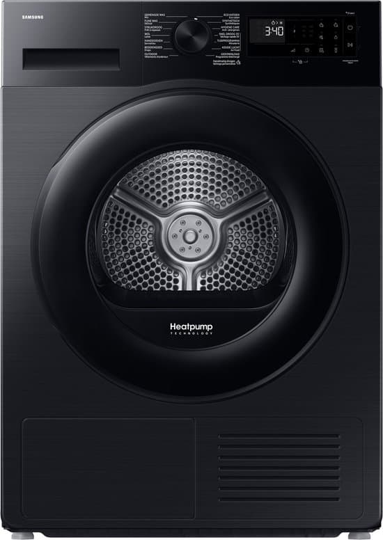 Samsung DV90DG52A0ABEN Wasdroger - Warmtepompdroger - 9kg - Zwart - NL/FR - 5 jaar garantie in Nederland